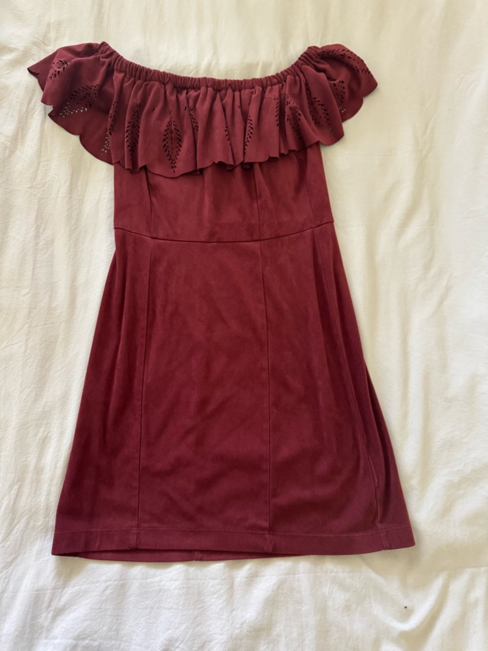 Shyanne Off-the-Shoulder Dress in Ref Rust color size xsmall